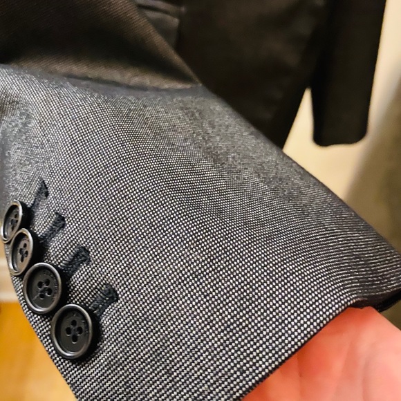 Zara Basic Blazer Silvery Black EUC - Picture 4 of 7